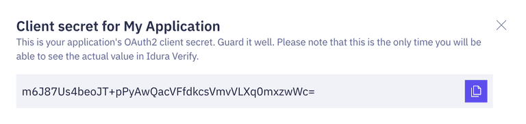 OAuth2 client secret